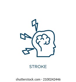 stroke icon. Thin linear stroke outline icon isolated on white background. Line vector stroke sign, symbol for web and mobile