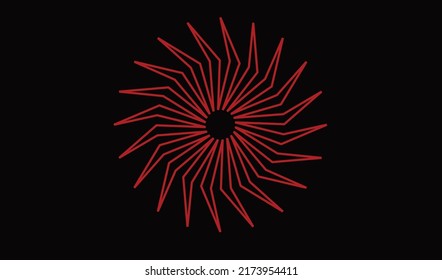 it is a stroke line from geometric petals for  design