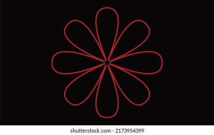 it is a stroke line from geometric petals for your design