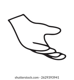 stroke line. hand gesture different icon