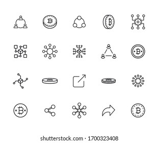 Iconos de línea de trazo conjunto de bloqueo. Símbolos simples para el desarrollo de aplicaciones y el diseño de sitios web. Pictogramas de contorno vectorial aislados en un fondo blanco. Paquete de iconos de trazo. 