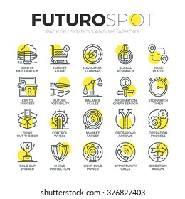 Stroke line icons set of doing business metaphors and market elements. Modern flat linear pictogram concept. Premium quality outline symbol collection. Simple vector material design of web graphics.