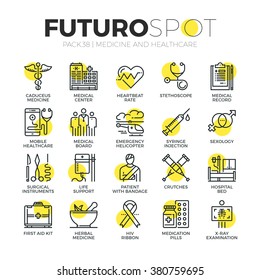 Stroke Line Icons Set Of Healthcare Professionals And Medical Equipment. Modern Flat Linear Pictogram Concept. Premium Quality Outline Symbol Collection. Simple Vector Material Design Of Web Graphics.