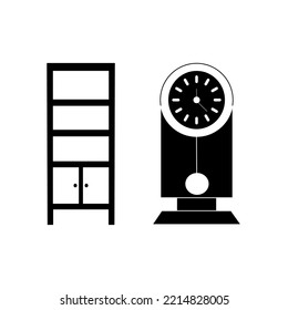 Stroke line icons set of home stuff. Simple symbols for app development and website design. Vector outline pictograms isolated on a white background.