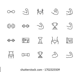 Stroke line icons set of lifestyle. Simple symbols for app development and website design. Vector outline pictograms isolated on a white background. Pack of stroke icons. 