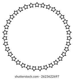 stroke line star frame border