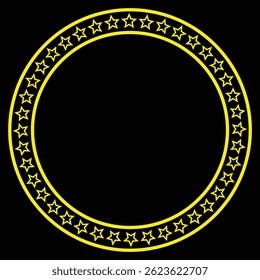 stroke line star frame border