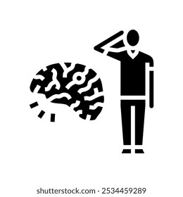 stroke man disease glyph icon vector. stroke man disease sign. isolated symbol illustration