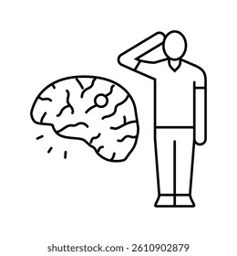 stroke man disease line icon vector. stroke man disease sign. isolated contour symbol black illustration