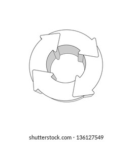 Stroke option cycle diagram made out of blank arrows ready for your text / stroke cycle diagram
