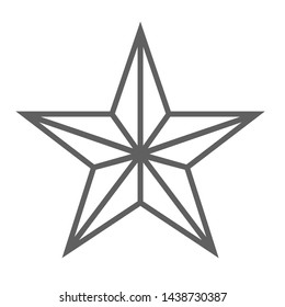 stroke outline star icon illustration vector.