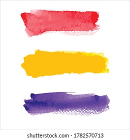Strich der Farben Aquarell.Vektorgrafik kreativ.