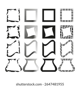 Design de padrão de traçado. Textura do traço preto. Ilustração de linha geométrica. Arte moderna vetorial.