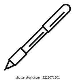 Stroke pencil icon outline vector. Nib tool. Writer paint