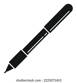 Stroke pencil icon simple vector. Nib tool. Writer paint
