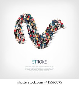 stroke people sign 3d