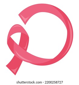 Stroke Pink Ribbon. October is Cancer Awareness Month.