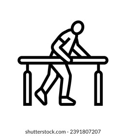 stroke recovery occupational therapist line icon vector. stroke recovery occupational therapist sign. isolated contour symbol black illustration