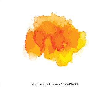 stroke splash orange watercolor vector graffiti illustration image.
