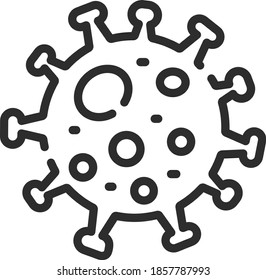 Stroke Style Germ Virus Concept Illustration 