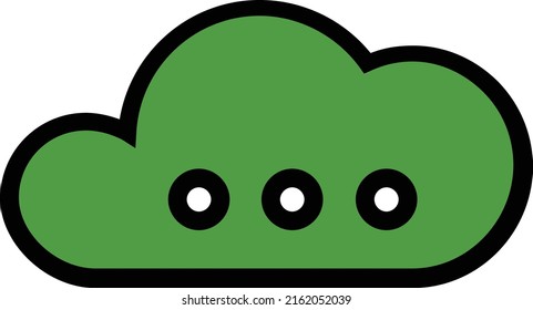 stroke style outlined concept cloud computing icon 