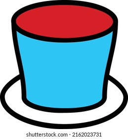 stroke style outlined concept tea cup icon flat   