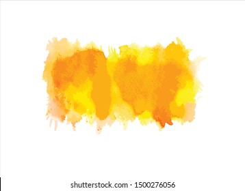 stroke yellow watercolor vector graffiti illustration image.