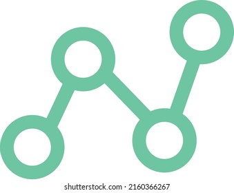 stroked outlined style conceptual networking icon 