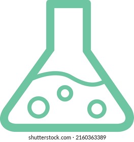 stroked outlined style conceptual science lab bottle tube