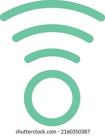 stroked outlined style conceptual wireless signals icon 