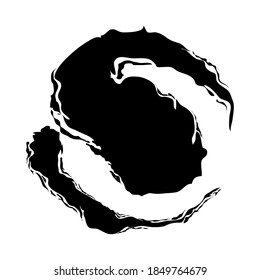 strokes black ink abstract drawn element icon vector illustration