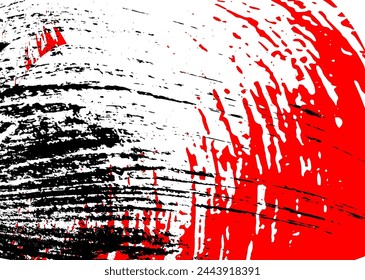 Strokes of black and red paint on a white background. Graffiti element. Design template for the design of banners, posters, booklets, covers, magazines. EPS 10