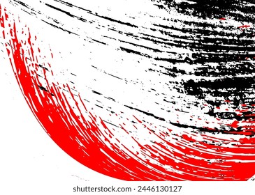 Strokes of black and red paint on a white background. Graffiti element. Design template for the design of banners, posters, booklets, covers, magazines. EPS 10