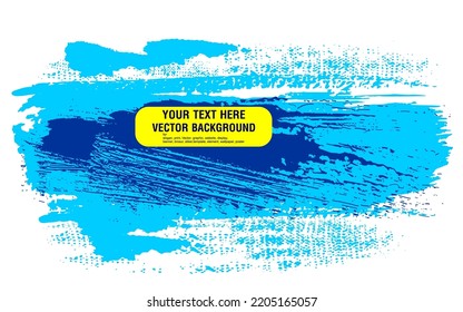 Strokes of blue paint isolated on white background, blue brush paint background,  design element for banner, poster, cover, brochure, flyer.