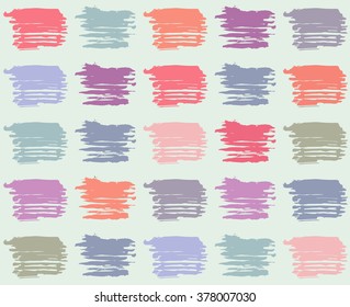 Strokes of brush pattern  over light background. Vector illustration