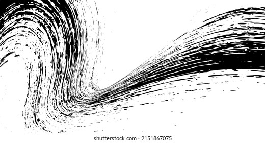 Strokes in different directions of black paint on a white background. Graffiti element. Design template for the design of banners, posters, booklets, covers, magazines. EPS 10