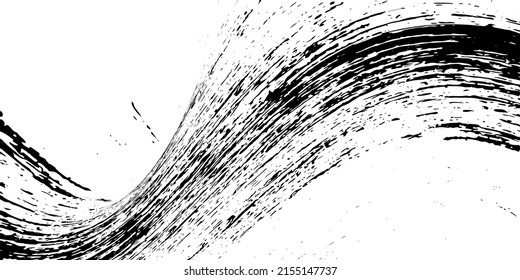 Strokes in different directions of black paint on a white background. Graffiti element. Design template for the design of banners, posters, booklets, covers, magazines. EPS 10