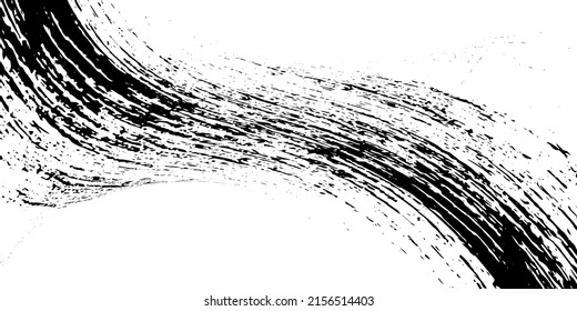 Strokes in different directions of black paint on a white background. Graffiti element. Design template for the design of banners, posters, booklets, covers, magazines. EPS 10