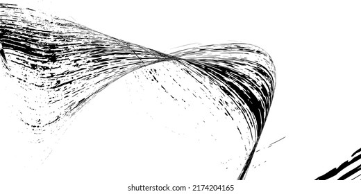 Strokes in different directions of black paint on a white background. Graffiti element. Design template for the design of banners, posters, booklets, covers, magazines. EPS 10