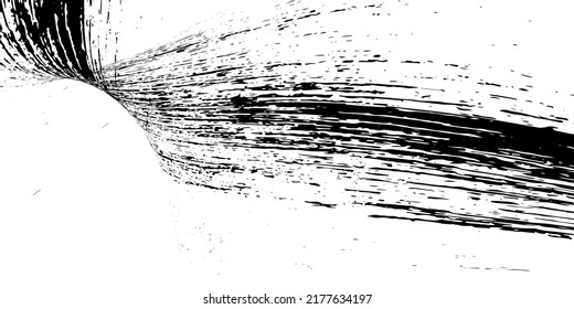 Strokes in different directions of black paint on a white background. Graffiti element. Design template for the design of banners, posters, booklets, covers, magazines. EPS 10
