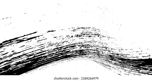 Golpea en diferentes direcciones de pintura negra sobre un fondo blanco. Elemento de graffiti. Plantilla de diseño para el diseño de carteles, carteles, folletos, portadas, revistas. EPS 10