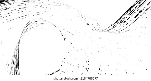 Strokes in different directions of black paint on a white background. Graffiti element. Design template for the design of banners, posters, booklets, covers, magazines. EPS 10