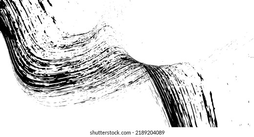 Strokes in different directions of black paint on a white background. Graffiti element. Design template for the design of banners, posters, booklets, covers, magazines. EPS 10