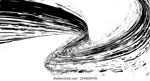 Strokes in different directions of black paint on a white background. Graffiti element. Design template for the design of banners, posters, booklets, covers, magazines. EPS 10