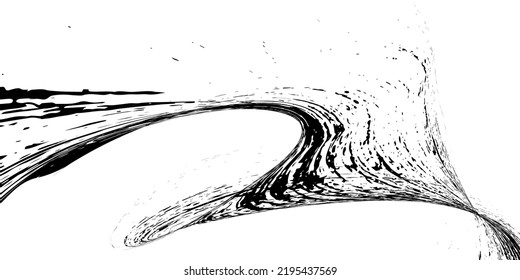 Golpea en diferentes direcciones de pintura negra sobre un fondo blanco. Elemento de graffiti. Plantilla de diseño para el diseño de carteles, carteles, folletos, portadas, revistas. EPS 10