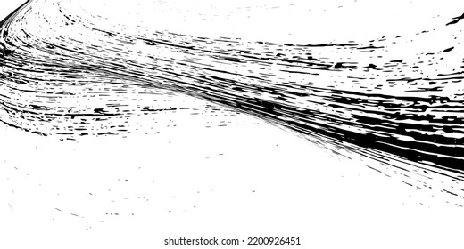 Strokes in different directions of black paint on a white background. Graffiti element. Design template for the design of banners, posters, booklets, covers, magazines. EPS 10	