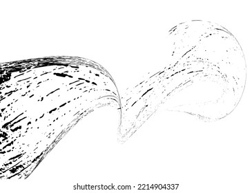 Strokes in different directions of black paint on a white background. Graffiti element. Design template for the design of banners, posters, booklets, covers, magazines. EPS 10