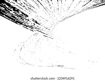 Strokes in different directions of black paint on a white background. Graffiti element. Design template for the design of banners, posters, booklets, covers, magazines. EPS 10