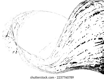 Strokes in different directions of black paint on a white background. Graffiti element. Design template for the design of banners, posters, booklets, covers, magazines. EPS 10