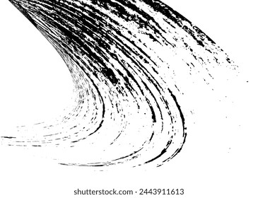 Strokes in different directions of black paint on a white background. Graffiti element. Design template for the design of banners, posters, booklets, covers, magazines. EPS 10